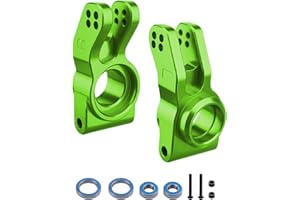 GoHobby Aluminum Rear Hubs Stub Axle Carriers Knuckles for 1/8 ARRMA Typhon Talion 6S, 1/7 Infraction Limitless Mojave 6S BLX Upgrades, Replaces AR330193 (Green)