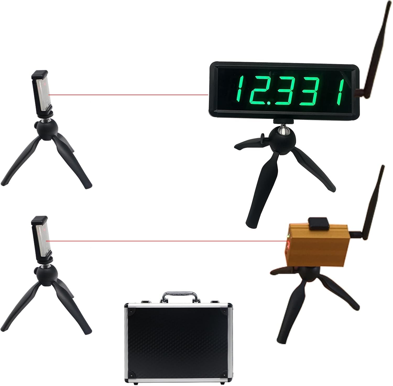 Photo 1 of YZ Battery Powered Wireless Laser Timer for Sprints Race Clock Running Stopwatch Electronic Bike Speed Training Skating Track Field Timer Motorcycle