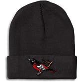 Beanies for Men Animal Bird Wildlife Baltimore Oriole Skull Cap Winter Hats for Women Acrylic One Size