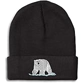 Beanies for Men Animal Wildlife Polar Bear Skull Cap Winter Hats for Women Acrylic One Size