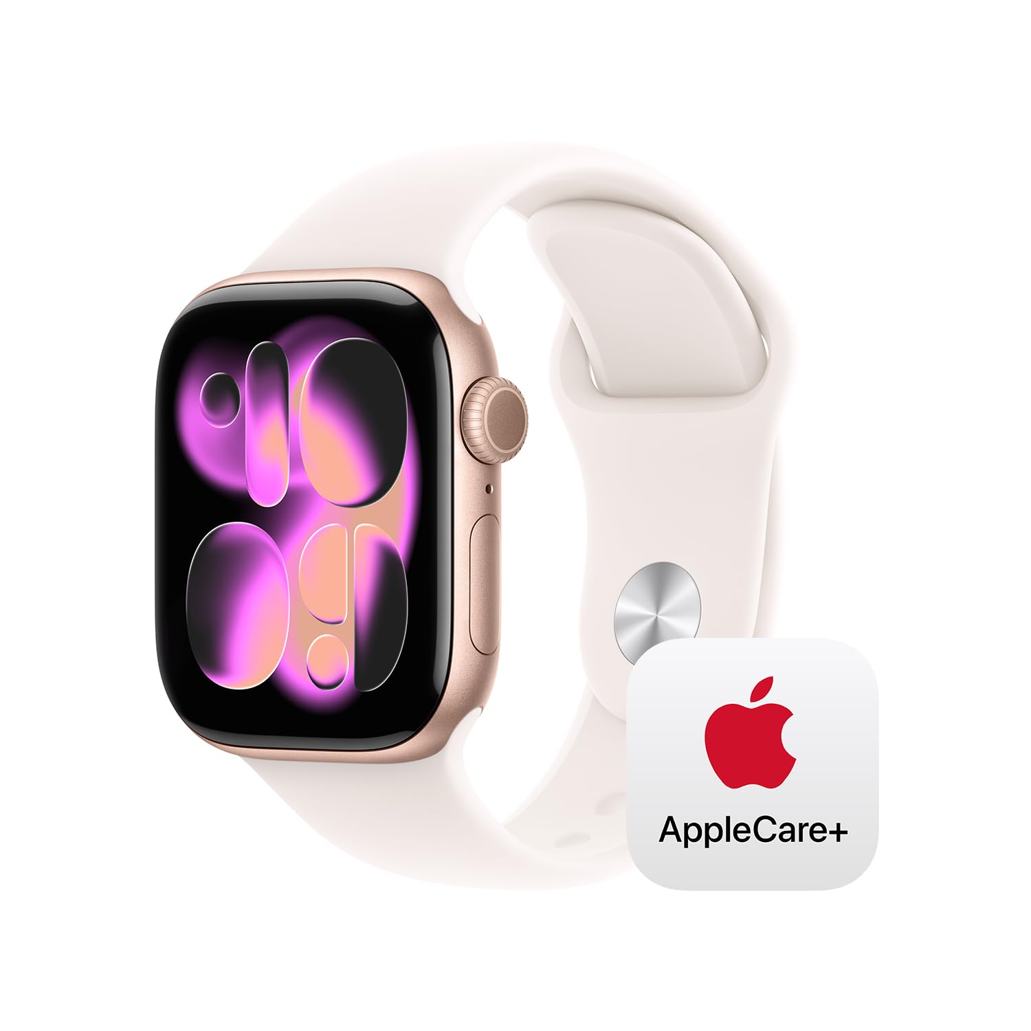 Apple Watch Series 11 [GPS 42mm] Smartwatch with Rose Gold Aluminium Case with Light Blush Sport Band - S/M. Sleep Score, Fitness Tracker, Health Monitoring with AppleCare+ (2 Years) Image