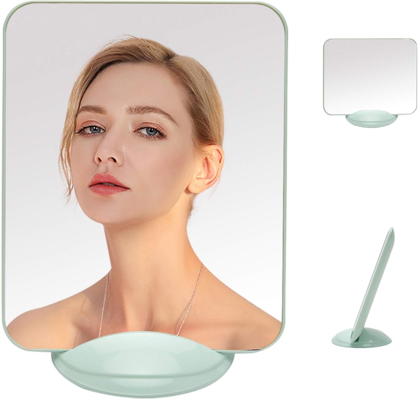 YEAKE Desk Mirror with Stand 8Inch Table Top Mirror for