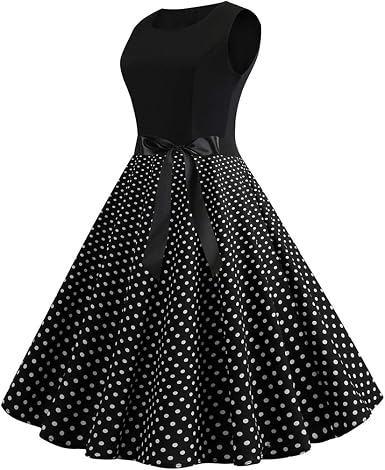 Bestfort Damen Langarmelige Elegant Kleid 50s Retro Vintage Platz Kragen Pakethufterock Knielanges Die Taille Cocktailkleider Polka Dots Dress Im Fruhjahr Und Sommer Bekleidung Memorial Cards Ie 