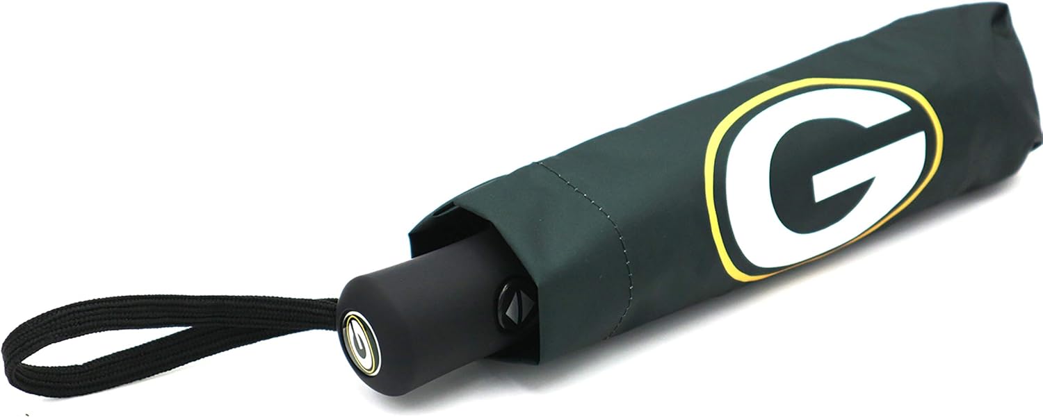 Football Team Auto Folding Umbrella Waterproof Sun - Resistant for Travel Outdoor (Green Bay Packers) : Sports & Outdoors