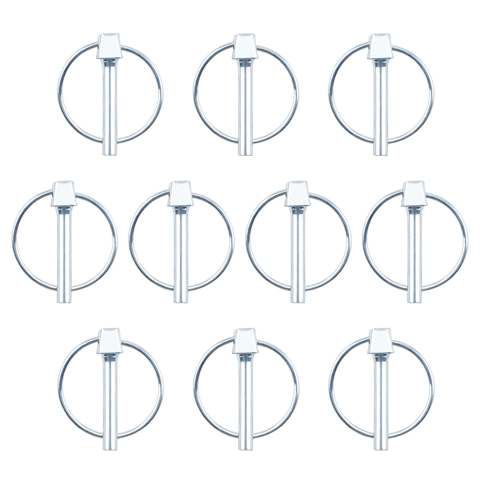 INCREWAY Lynch Pin, 10PCS Dia 6mm Carbon Steel Trailer Lock Retaining Pins for Track Farm Lawn