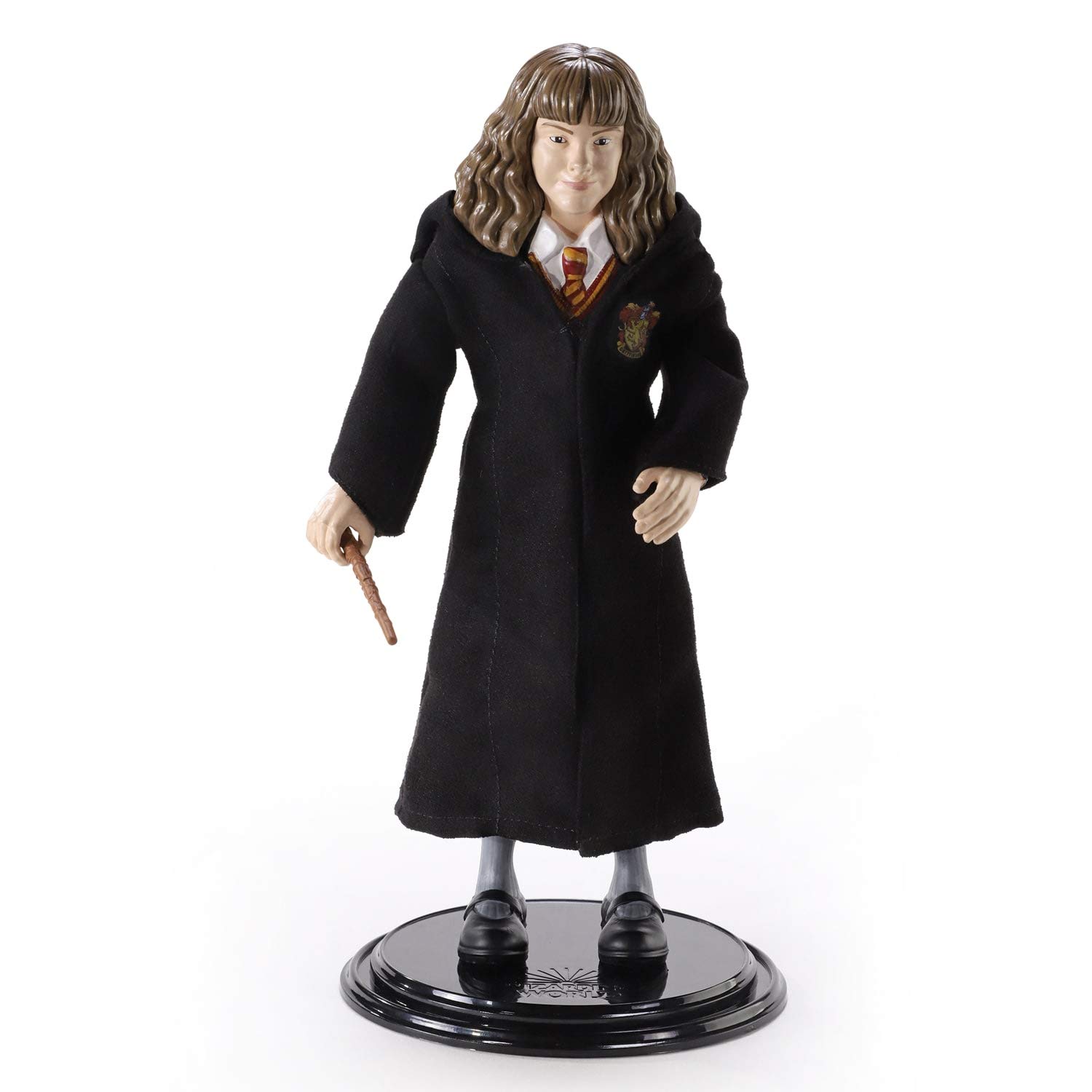 The Noble Collection Harry Potter Bendyfigs Hermione Granger - 7.5in (19cm) Noble Toys HP Bendable Figure Posable Collectible Doll Figures With Stand