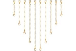 Chain Extenders for Necklaces, Anezus 10pcs Jewelry Extenders for Necklaces, Stainless Steel