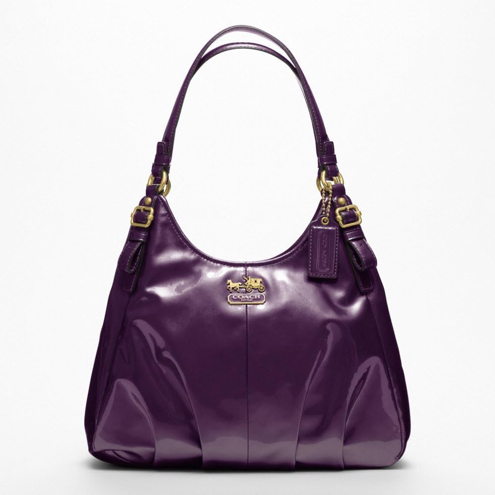 purple patent leather coach purse