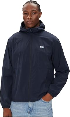 Herren Windbreaker Jacke Chicago mit Kapuze, Blau (Dark Night Navy), XL