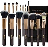 Makeup Brushes Set FEIYAN Professional 15pcs Soft and Dense Synthetic Hair Foundation Powder Blusher Eyeshadow Eyeliner Lip Brush Set with Gift Box