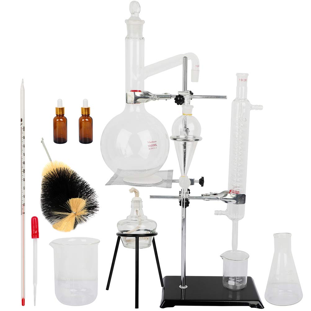 thumbnail image 2 of Buy Lab Essential Oil Distillation Apparatus 4000ML Water Distiller Purifier Home DIY Glassware 2 of 11