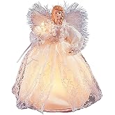 Kurt Adler 10-Light 9-Inch White Angel Treetop