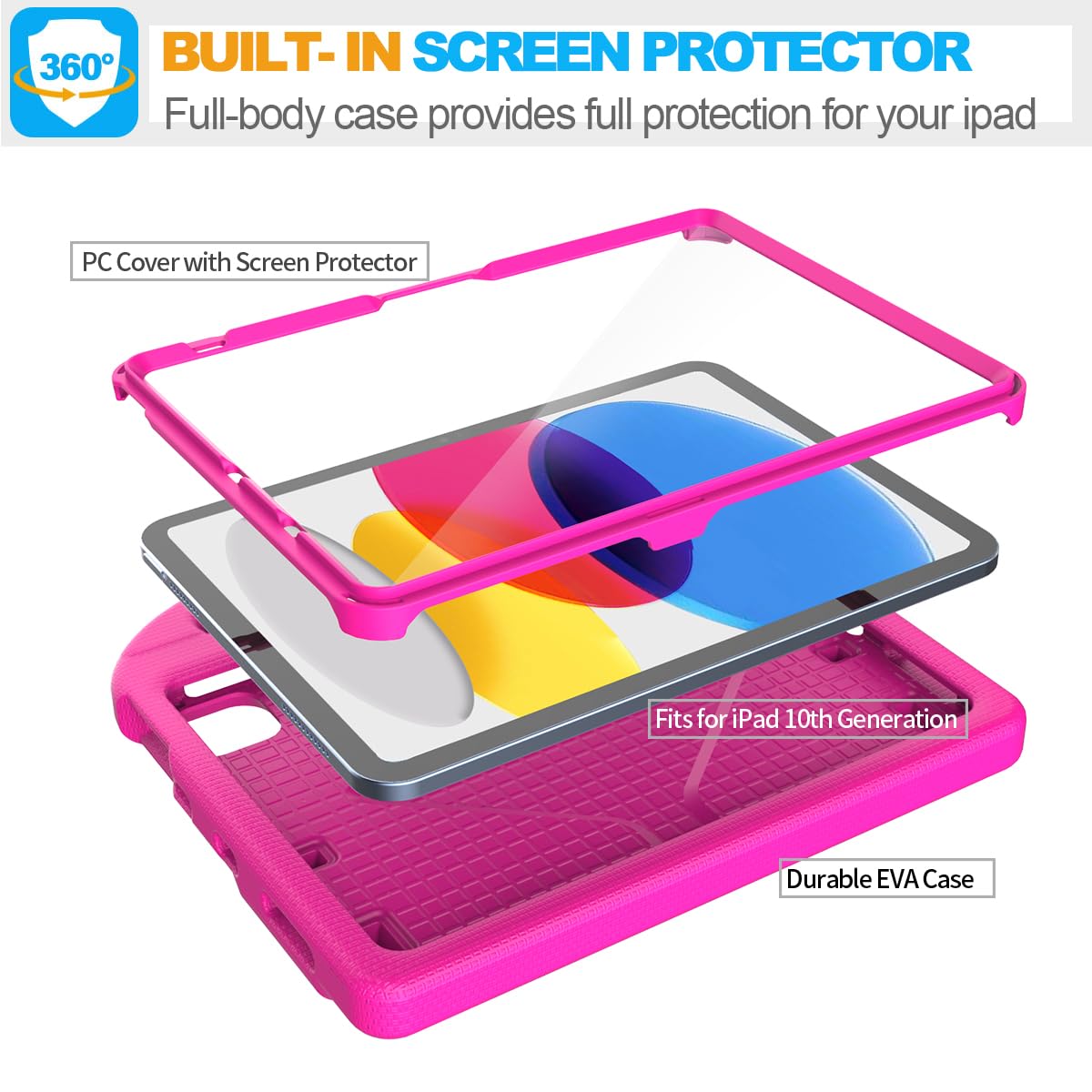 SUPLIK Kids Case for iPad A16 11-Inch 2025 (11th Gen) & iPad 10th Generation (10.9