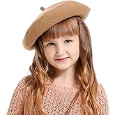 Winmany Toddler Girls Beret Hat Kids Solid Color French Beanie Cap Fall Winter Wool Artist Hat