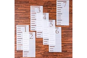 AIR SIX 7 Feet Growth Chart Stencil, Kids Height Growth Chart Reusable Ruler Template Painting on Wood, Measuring Kids Height