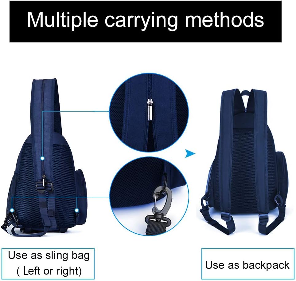CADeN Camera Bag Sling Backpack, Camera Case Backpack with Tripod Holder for DSLR/SLR Mirrorless Cameras (Canon Nikon Sony Pentax) Blue : Camera & Photo