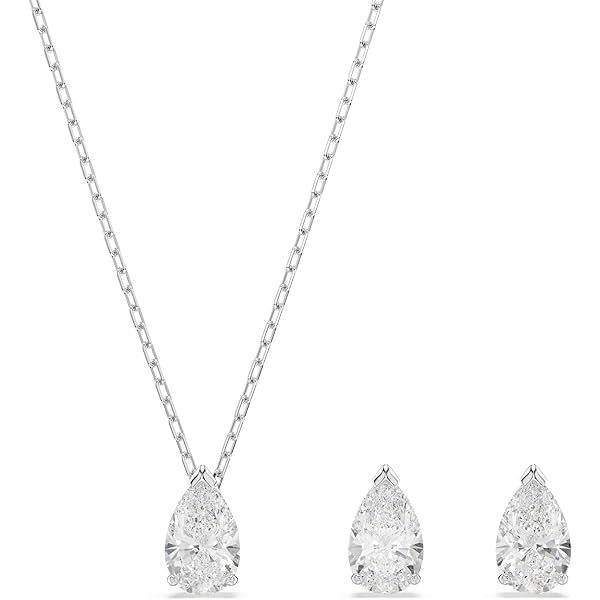 Amazon.com: Swarovski Una Round Pendant Necklace and Stud Pierced