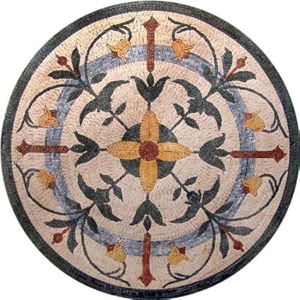 Mozaico Marble Stone Art Tile Wall Floor Decor 48 Amazon Co Uk