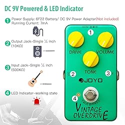 JOYO Vintage Overdrive Pedal Classic Tone for