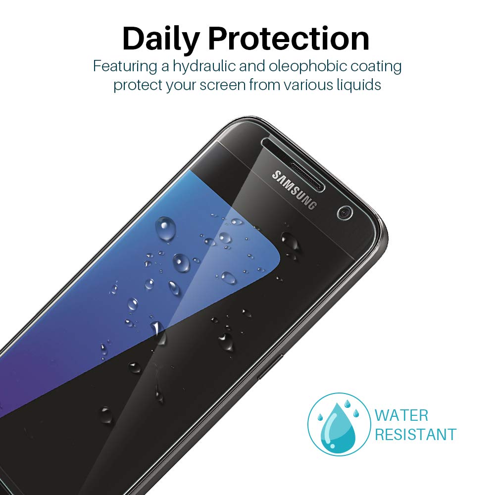 L K 3 Pièces Protection Écran pour Samsung Galaxy S7, S7 Verre Trempé [Anti-Rayures] [Installation Facile du Cadre d\'alignement] [Haute Définition] Film Protection