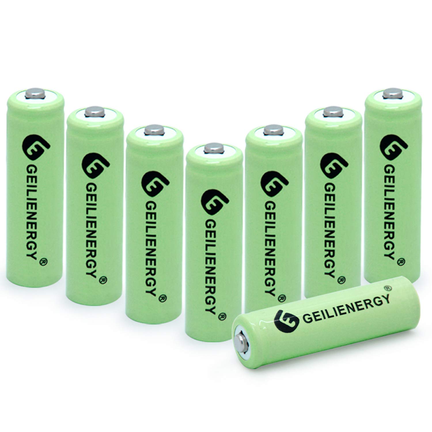 AA Ni-MH 600mAh 1.2V Rechargable Solar Light Batteries for Outdoor Solar Lamps Garden Lights Remotes Mice(8Pcs)