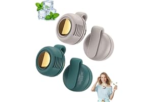 Portable Clip on Whirlwind Fan Mini Bladeless Electric Fan with 360° Rotation 3 Speeds USB-C Rechargeable Wearable Clip Fans 