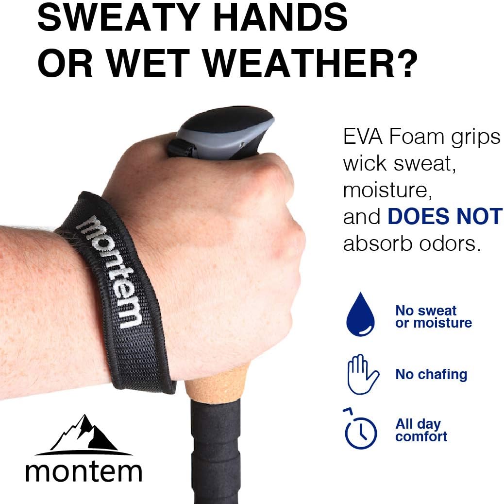 Montem Ultra Strong Trekking Poles, Black, One Pair : Sports & Outdoors