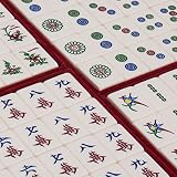 Yellow Mountain Imports Chinese Mahjong Set Emerald 148 Translucent Green Tiles view 3