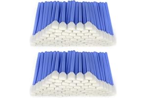 200pcs 5.11" Square Rectangle Foam Cleaning Swab Sticks for Solvent Format Inkjet Printer Roland Optical Equipment-Blue