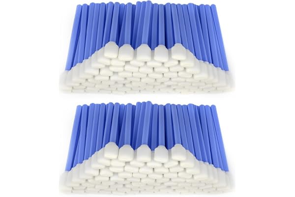 200pcs 5.11" Square Rectangle Foam Cleaning Swab Sticks for Solvent Format Inkjet Printer Roland Optical Equipment-Blue