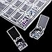 MissLytton Small Storage Box Jewelry Bead Organizer, Clear Plastic Covered Container Box with 20 Removeable Compartment, Perfect for Storing Nail Arts Rhinestones, Small Charms, Earrings, Seeds