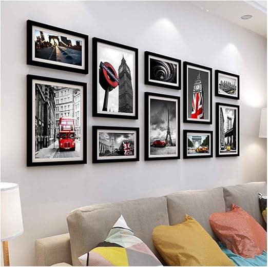 View Black Picture Frame Collage Wall Pics