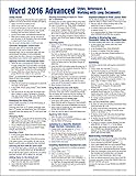 Microsoft Word 2016 Advanced Quick Reference Guide - Windows Version (Cheat Sheet of Instructions, Tips & Shortcuts - Laminated Card) by 