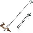 GYORGKSHI 60“ Snake Tongs Collapsible Grabber, Professional Reptile Snake Catcher Wide Jaw Handling Tool, Stainless Steel Snake Hook