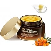 FIUMOT Deep Vitamin C Golden Capsule Hydrating Face Moisturizer, Antioxidant Protection, Lightweight Daily Skincare