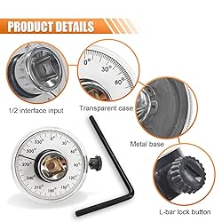 BDZMC 1/2" Digital Torque Wrench Angle Gauge, 360
