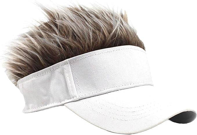 Amazon ウィッグ スカル 髪の毛 バイザー 帽子 キャップ フレアー 付き ヘアー ハゲ かつら サン まで 1個 キャップ 通販