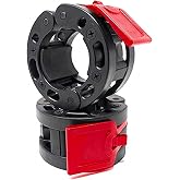 Clout Fitness Olympic Barbell Clamps Collars Quick Release Pair of Locking Weight Clips Fit 2 Inch Barbell for Weightlifting