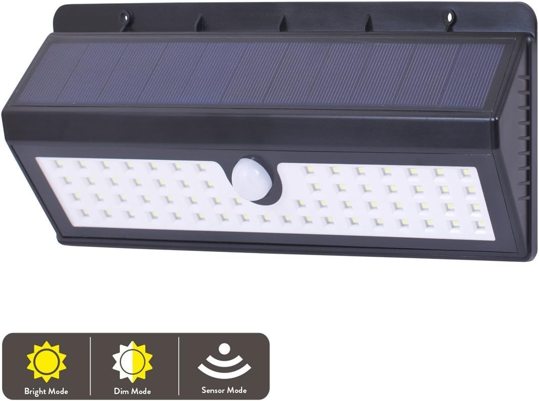 LED Solar Security Light, VanHot 62 LED Solar Lights Motion Sensor, Super Bright Wall Lights, 3 Optional Lighting Modes, Large Solar Panel, 120° Sensing Angle, Weatherproof, Great Outdoor Lights for Garden, Driveway, Pathway