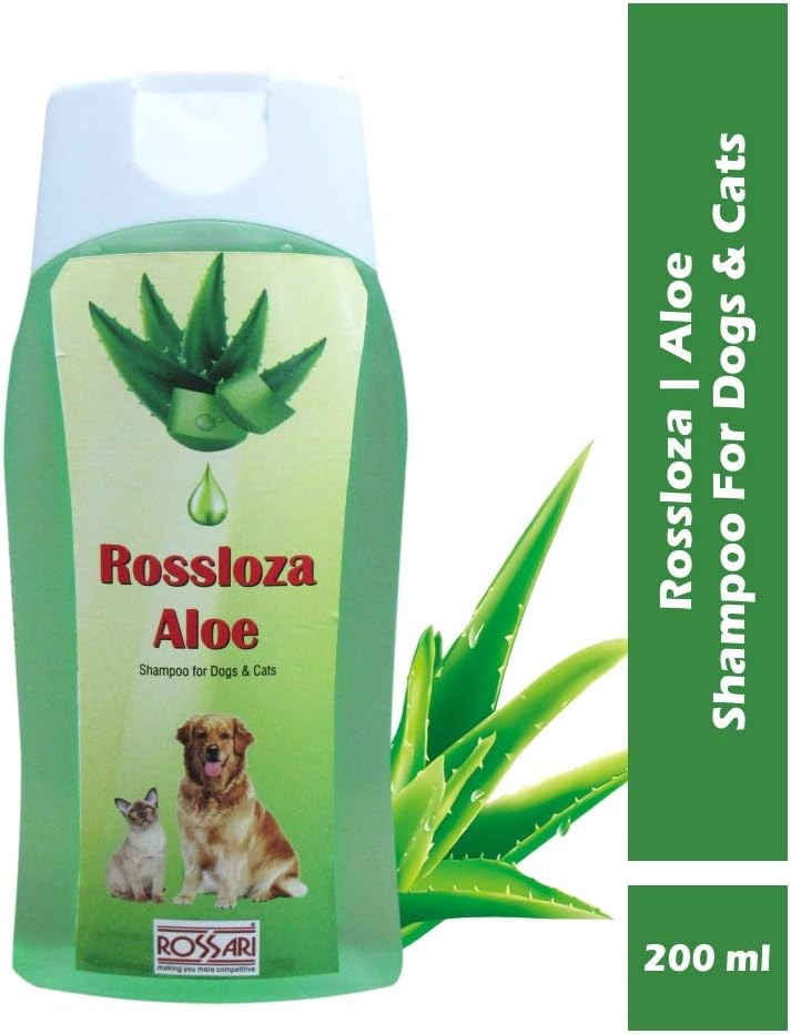 Rossloza Aloe Vera Dog and Cat Pet Shampoo, 200 ml