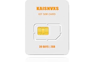 KAISNVXS Data SIM Card for 30 Days 2GB Compatible with 4G LTE Nationwide Networks for Unlocked GPS Tracker,Security Cameras,Hunting Trail Game Cameras, WiFi Router, IoT Device, USA Coverage,Plug and Play