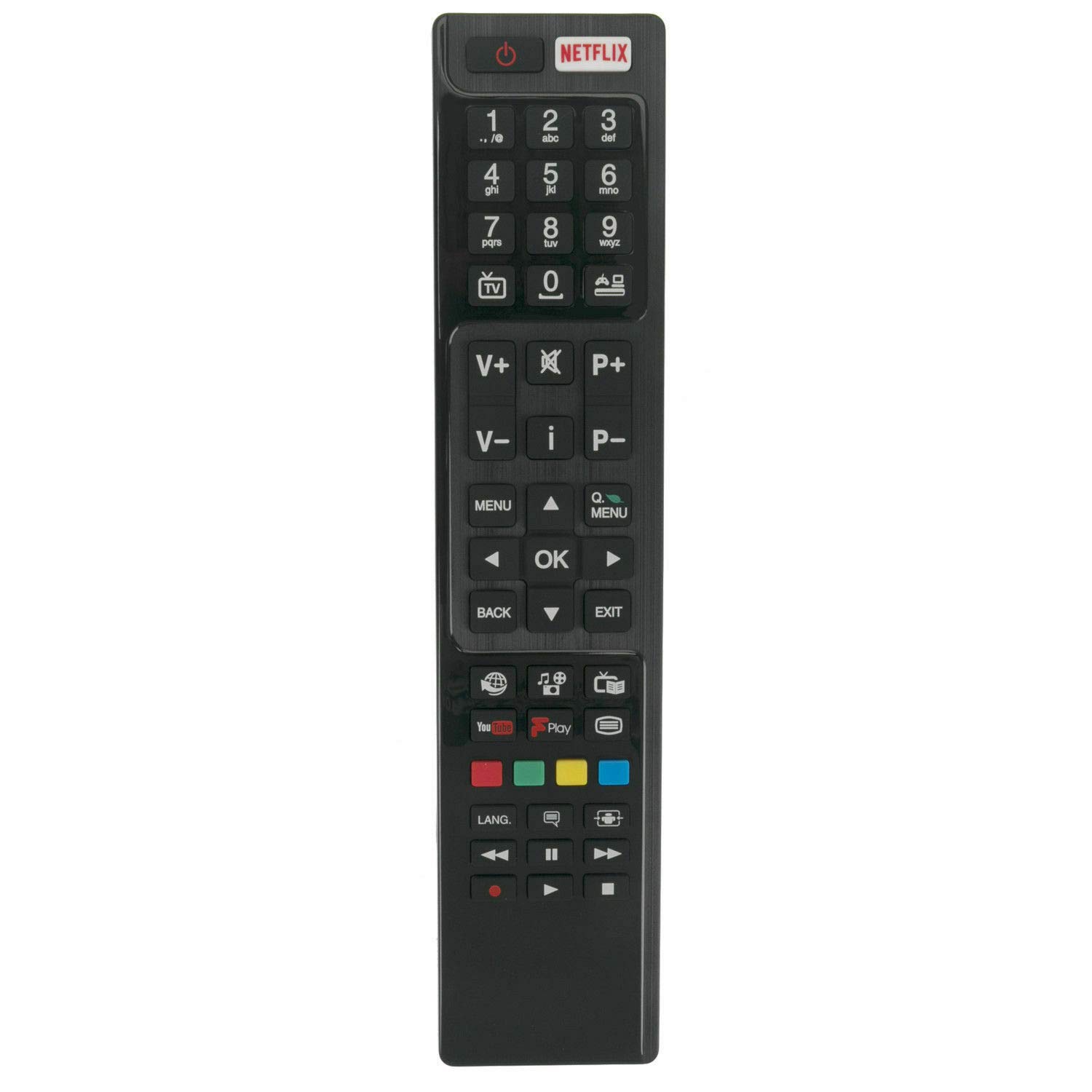 VINABTY RC4848F Remote Control Replacement - Replace Controls for Finlux, Hitachi & Linsar TVs