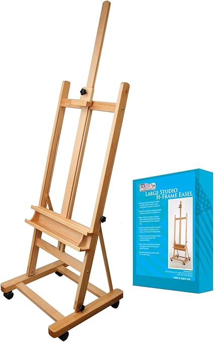Us Art Supply 70 To 96 Inch Tall Adjustable Classic Hand Finished Wood Studio Adjustable H Frame Artist Easel
