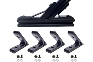 JCSPBYL 4 Set 45 Degree/135 Degree Angle 2020 Series Aluminum Extrusion Profile Accessories，Aluminum Corner Brackets Profile with Mounting Screws and Nuts, (45 Degree)