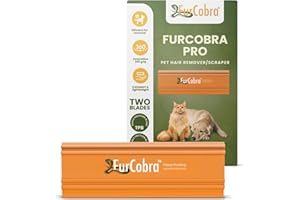 FurCobra Pro Pet Hair Remover 4.33" - Lightweight, Compact Cat Dog Fur Remover, Scraper, Cleaner for Bed, Couch, Carpet, Home