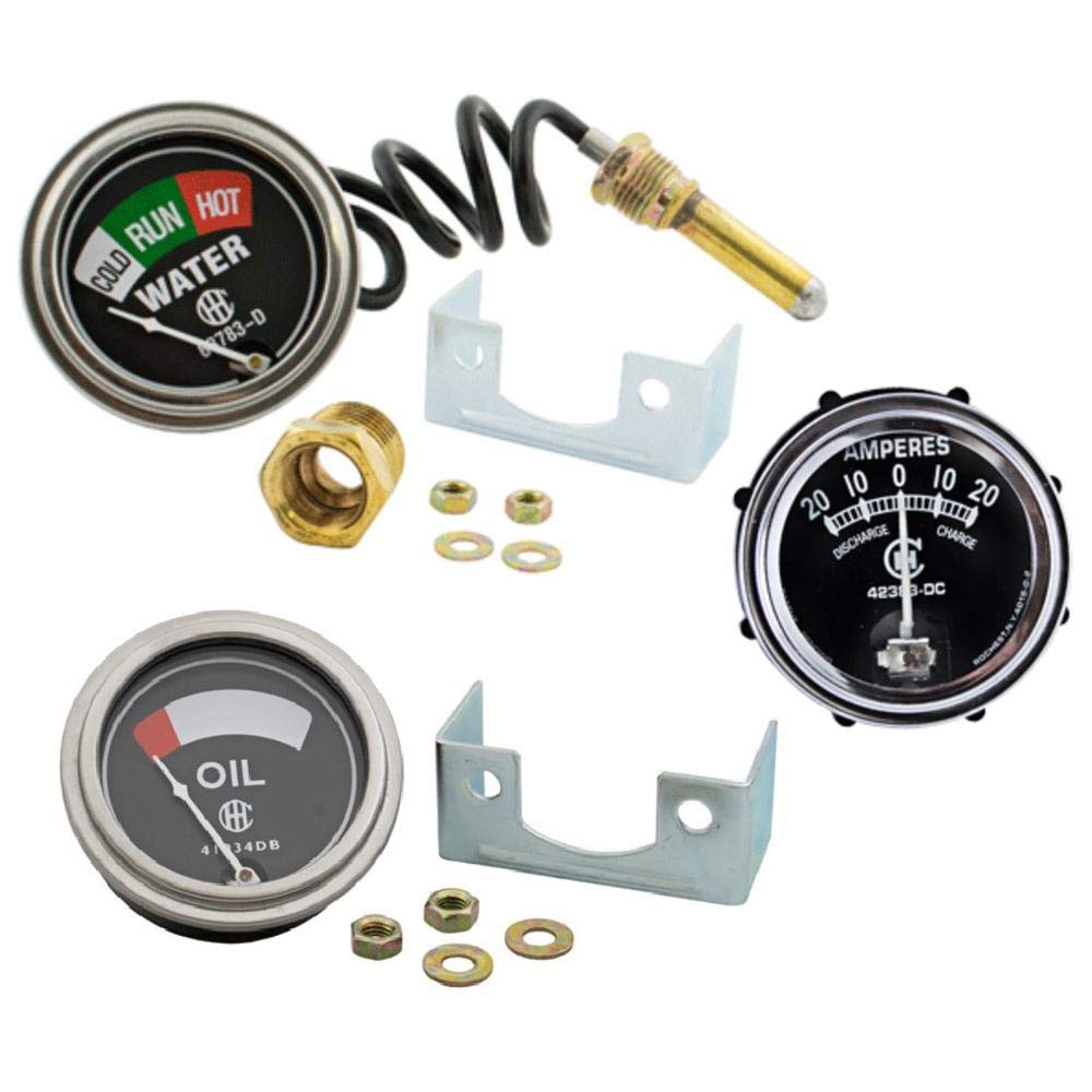 Oil Amp Temperature Gauge Set for IH Farmall H M W49 T6