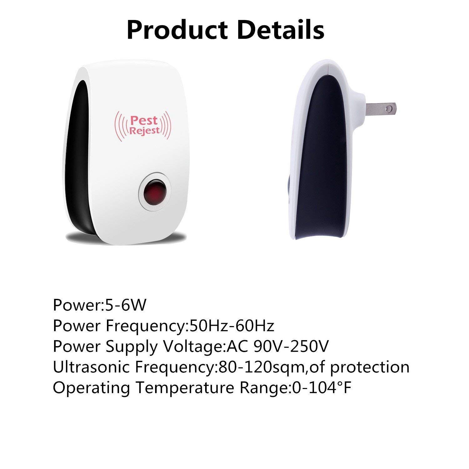 Repelente de plagas ultrasónico Pakkey, repelente electrónico de ...