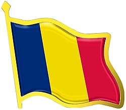 Chad Flag Lapel Pin - Enamel Metal National Badge