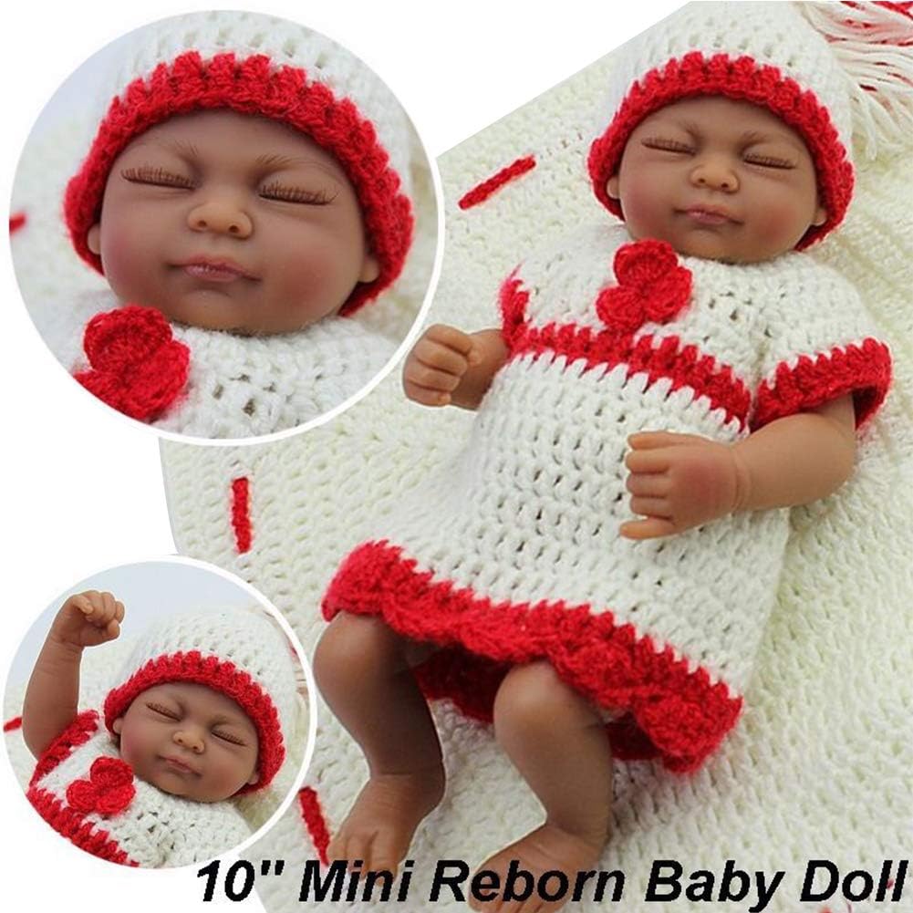 Prezzo FHSGG Bambole del Bambino Rinato Pelle Scura Occhi Chiusi Bambola di Silicone Morbida Realistica Bambola della Ragazza Neonato Realistico Babies Regalo del Giocattolo Offerte