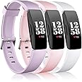 Wepro Bands Compatible with Fitbit Inspire 2 Bands for Women, Sports Bands Compatible with Fitbit Inspire, Soft Replacement Strap Accessories Compatible with Inspire HR, Small, Large